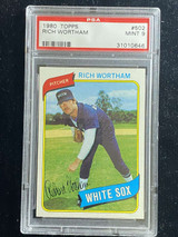 1980 Topps #502 Rich Wortham White Sox PSA 9 Mint