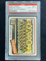 1980 Topps #551 Pittsburgh Pirates PSA 8 NM-Mint Team Card