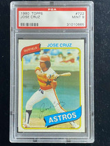 1980 Topps #722 Jose Cruz Astros PSA 9 Mint
