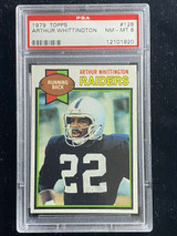 1979 Topps #128 Arthur Whittington Raiders PSA 8 NM-Mint