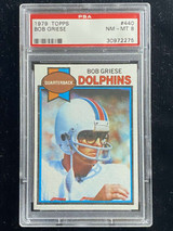 1979 Topps #440 Bob Griese Dolphins PSA 8 NM-Mint