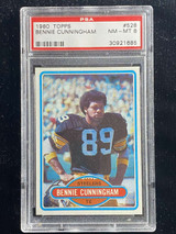 1980 Topps #528 Bennie Cunningham Steelers PSA 8 NM-Mint