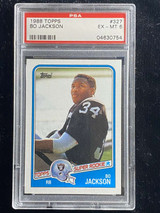 1988 Topps #327 Bo Jackson Raiders PSA 6 EX-Mint RC