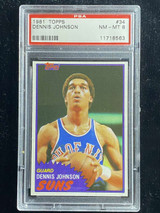 1981-82 Topps #34 Dennis Johnson Suns PSA 8 NM-Mint