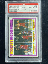 1981-82 Topps #52 Moses Malone Rockets PSA 8 NM-Mint Team Leaders