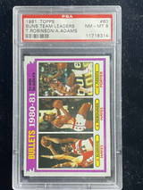 1981-82 Topps #66 Hayes Porter Bullets PSA 8 NM-Mint Team Leaders