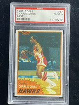 1981-82 Topps East #67 Charlie Criss Hawks PSA 9 Mint