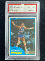 1981-82 Topps East #87 Marvin Webster Knicks PSA 8 NM-Mint