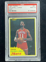 1981-82 Topps East #91 Caldwell Jones 76ers PSA 9 Mint