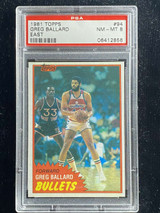 1981-82 Topps East #94 Greg Ballard Bullets PSA 8 NM-Mint