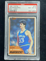 1981-82 Topps Mid-West #79 Jim Spanarkel Mavericks PSA 8 NM-Mint