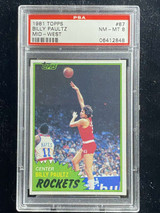 1981-82 Topps Mid-West #87 Billy Paultz Rockets PSA 8 NM-Mint