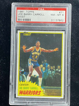 1981-82 Topps West #71 Joe Barry Carroll Warriors PSA 8 NM-Mint