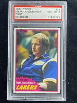 1981-82 Topps West #78 Mark Landsberger Lakers PSA 8 NM-Mint