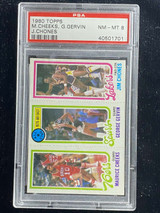1980-81 Topps  Cheeks Gervin Chones PSA 8 NM-Mint