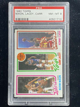 1980-81 Topps  Nixon Lacey Carr PSA 8 NM-Mint glossy