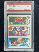 1980-81 Topps  Parish Robinson Jones PSA 8 NM-Mint