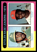 1975 Topps Mini #309 Lou Brock/Bill North Near Mint+ 