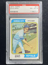 1974 Topps #17 Doug Bird Royals PSA 8 NM-Mint