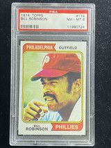 1974 Topps #174 Bill Robinson Phillies PSA 8 NM-Mint