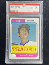 1974 Topps Traded #516T Horacio Pina Cubs PSA 8 NM-Mint