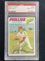 1977 Topps #638 Jim Kaat Phillies PSA 8 NM-Mint