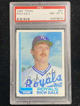 1982 Topps #67 Rich Gale Royals PSA 8 NM-Mint