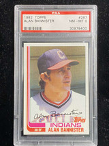 1982 Topps #287 Alan Bannister Indians PSA 8 NM-Mint