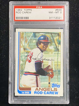 1982 Topps #500 Rod Carew Angels PSA 8 NM-Mint
