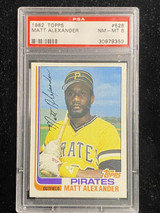 1982 Topps #528 Matt Alexander Pirates PSA 8 NM-Mint