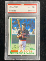 1982 Topps #627 Enos Cabell Giants PSA 8 NM-Mint