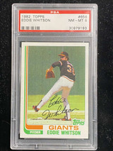 1982 Topps #656 Eddie Whitson Giants PSA 8 NM-Mint