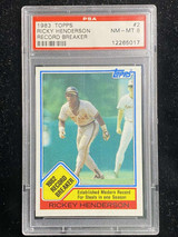 1983 Topps #2 Rickey henderson A's PSA 8 NM-Mint Record Breaker