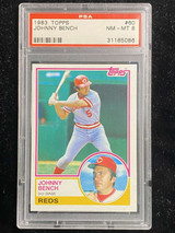 1983 Topps #60 Johnny Bench Reds PSA 8 NM-Mint