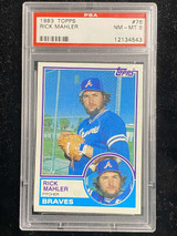 1983 Topps #76 Rick Mahler Braves PSA 8 NM-Mint