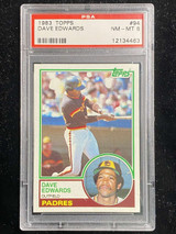 1983 Topps #94 Dave Edwards Padres PSA 8 NM-Mint