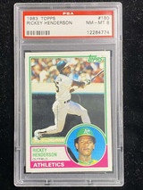 1983 Topps #180 Rickey henderson A's PSA 8 NM-Mint