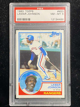1983 Topps #453 Lamar Johnson Rangers PSA 8 NM-Mint