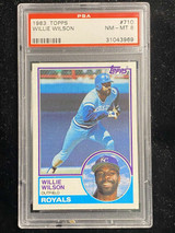 1983 Topps #710 Willie Wilson Royals PSA 8 NM-Mint