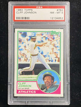 1983 Topps #762 Cliff Johnson A's PSA 8 NM-Mint