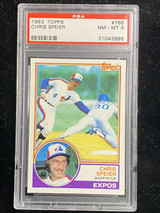 1983 Topps #768 Chris Speier Expos PSA 8 NM-Mint
