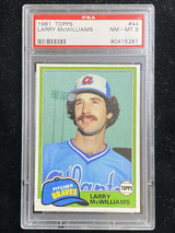 1981 Topps #44 Larry McWilliams Braves PSA 8 NM-Mint