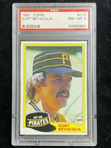 1981 Topps #118 Kurt Bevacqua Pirates PSA 8 NM-Mint