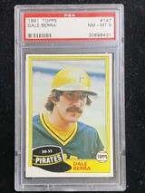 1981 Topps #147 Dale Berra Pirates PSA 8 NM-Mint