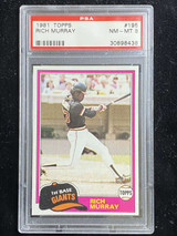1981 Topps #195 Rich Murray Giants PSA 8 NM-Mint