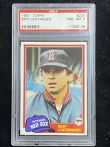 1981 Topps #233 Skip Lockwood Red Sox PSA 8 NM-Mint