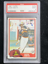 1981 Topps #254 Ozzie Smith Padres PSA 9 Mint