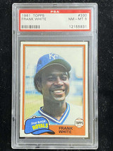 1981 Topps #330 Frank White Royals PSA 8 NM-Mint