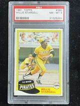 1981 Topps #380 Willie Stargell Pirates PSA 8 NM-Mint