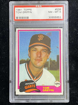 1981 Topps #538 Tom Griffin Giants PSA 8 NM-Mint